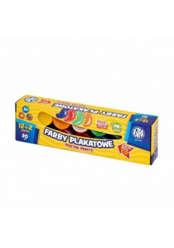 Farby plakatowe 12+2 kolory 20ml ASTRA
