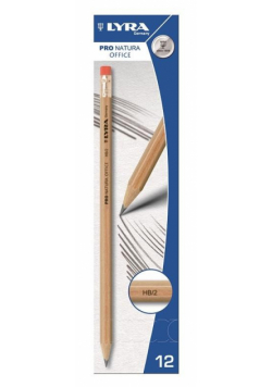 Ołówek Pro Natura HB/2 z gumką (12szt)