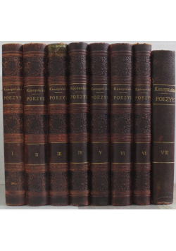 Marya Konopnicka poezye wydanie zupełne krytyczne 8 tomów ok 1915 r.