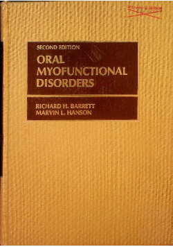 Oral myofunctional disorders