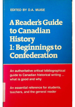 A Readers Guide to Canadian History