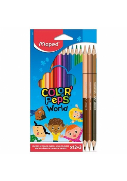 Kredki Colorpeps World trójkątne 12 kolorów