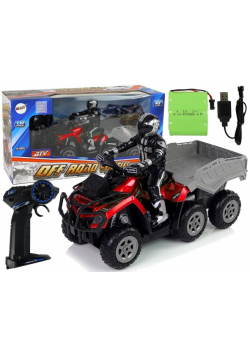 Quad z przyczepką 1:10 czerwony