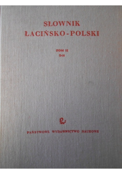 Słownik łacińsko polski tom II