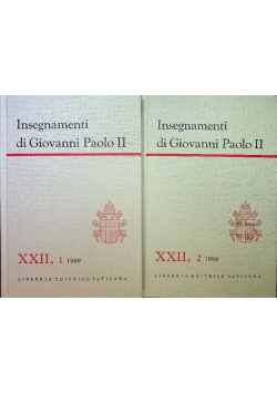 Insegnamenti di Giovanni Paolo II tom XXII część 1 i 2