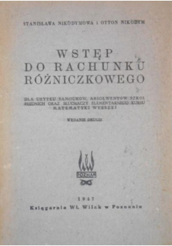 Wstęp do rachunku różniczkowego 1947 r.