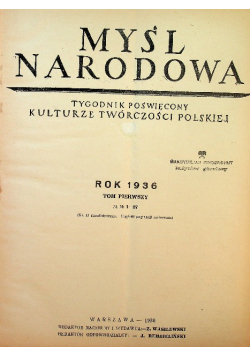 Myśl Narodowa rok 1936 tom 1 nr 1 27