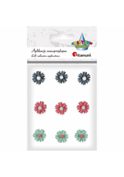 Kwiatki samoprzylepne z żywicy margerytki mix 9szt