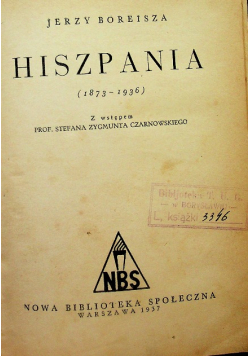 Hiszpania 1873 - 1936 /  1937 r.