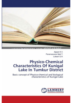 Physico-Chemical Characteristics Of Kunigal Lake In Tumkur District