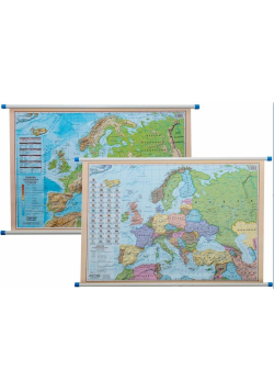Mapa ścienna - polityczno-fiz. 1:12 000 000 Europa