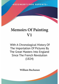 Memoirs Of Painting V1