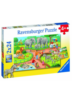Puzzle 2x24 Dzień w zoo