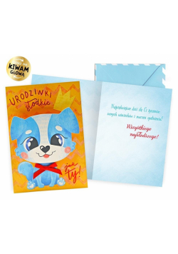 Karnet B6 Urodziny piesek