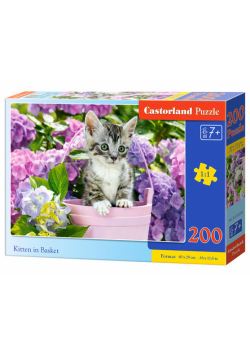 Puzzle 200 el. B-222209 Kitten in Baske