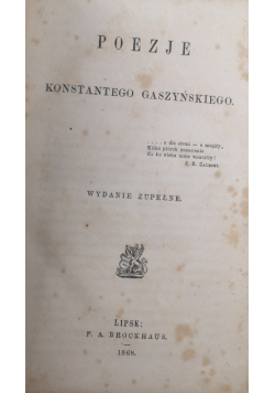 Poezje Konstantego Gaszyńskiego 1868 r.