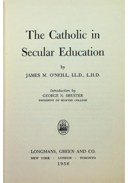 The catholic in secular education