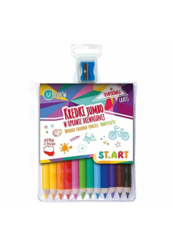 Kredki drewniane Jumbo 12 kolorów St.Art