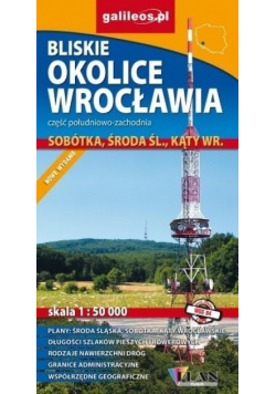 Mapa - Bliskie okolice Wrocławia cz. połud-zachod.