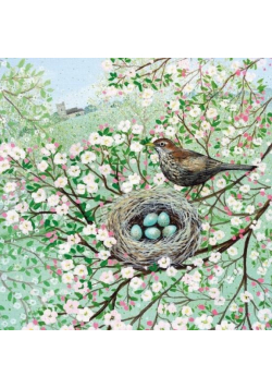 Karnet kwadrat z kopertą Blossom and Blackbird