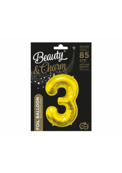 Balon foliowy B&C 3 złoty 85cm