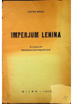 Imperjum lenina 1923 r.