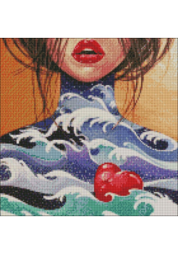 Diamentowa mozaika - Serce oceanu 40x40cm