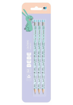 Ołówek 3szt Bebe Kids Pastel