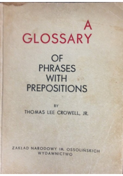 A Glossary of Phrases with Prepositions