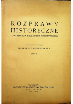 Rozprawy historyczne 1932 r.