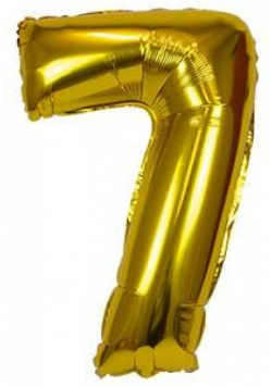 Balon foliowy XXL 7 złoty 61cm