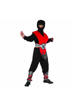 Strój czerwony Ninja rozm.120/130cm