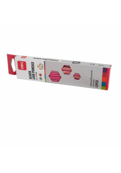 Ołówek 3700 2B drewniany z gumką (12szt) DELI
