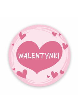 Naklejki okolicznościowe - Walentynki Serca 24szt