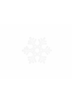 Śnieżynka biała dekoracja drewniana 4cm 12szt