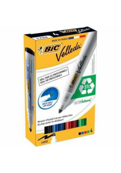 Marker Velleda 1701 Eco okrągły Mix 4 kolory BIC