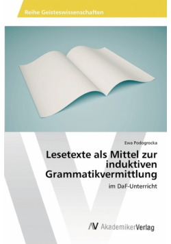 Lesetexte als Mittel zur induktiven Grammatikvermittlung