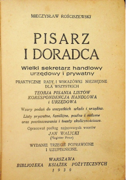 Pisarz i doradca podręcznik praktyczny 1930 r.