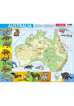 Puzzle ramkowe - Australia fizyczna