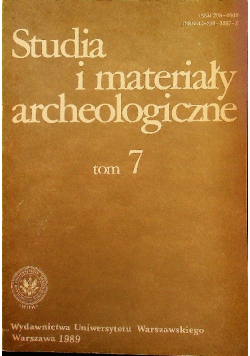 Studia i materiały archeologiczne Tom 7
