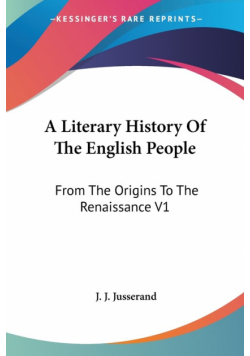 A Literary History Of The English People