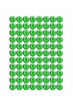 Dżety samoprzylepne zielone 4mm 240szt