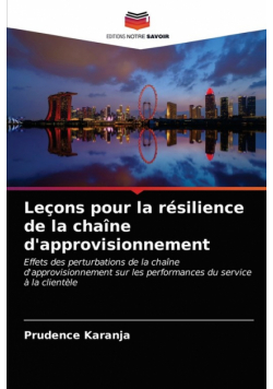 Leçons pour la résilience de la chaîne d'approvisionnement