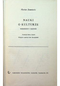 Nauki o kulturze