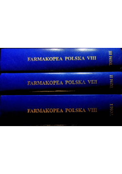 Farmakopea Polska VIII tom 1 do 3
