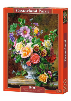 Puzzle 500 Kwiaty w wazonie CASTOR