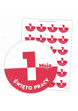Naklejki patriotyczne - 1 maja 40mm 24szt