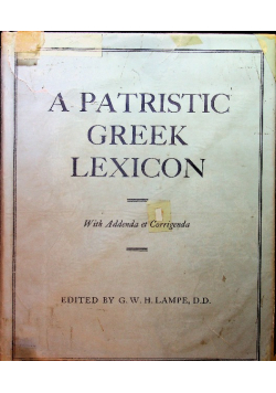A Patristic Greek Lexicon
