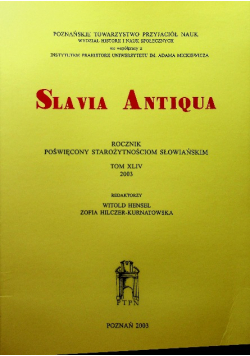 Slavia Antiqua Tom XLIV