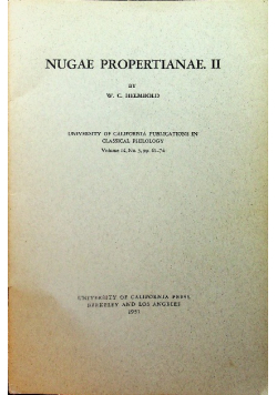 Nugae propertianae II